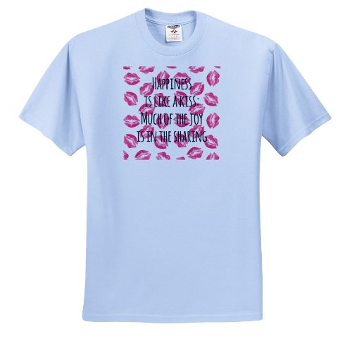 InspirationzStore Inspirational Quotes – Happiness is like a kiss – much of the joy is in the sharing – fun romantic sayings – quotations – T-Shirts – Light Blue Infant Lap-Shoulder Tee (18M)