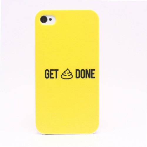Pinlong Funny Yellow Get Done Alphabet Hard Back Shield Case Cover for iPhone 4 4S Pinlong Funny Yellow Get Done Alphabet Hard Back Shield Case Cover for iPhone 4 4S