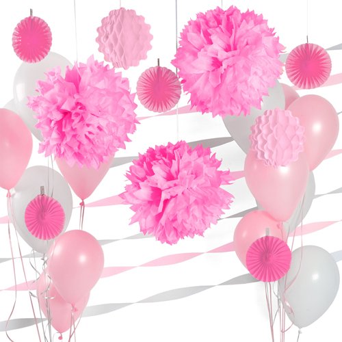 Party Decoration Kit – Pink and White Party Supplies