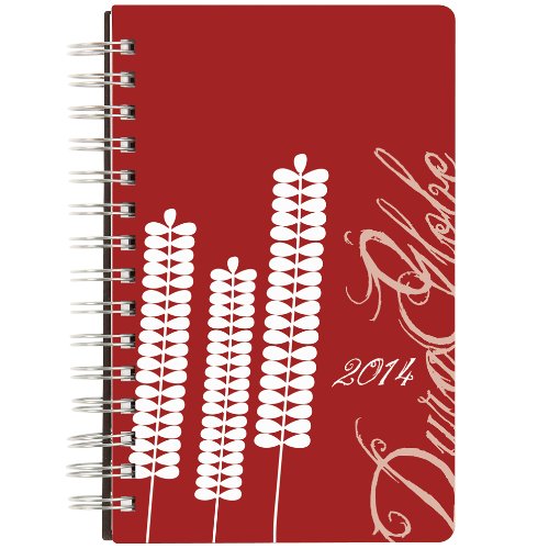 BlueLine DuraGlobe 2014 Daily Planner, Twin-Wire, Joyful, Semi-Flexible Cover, 8 x 5 Inches, Sugarcane Based Paper (C210.F83T)