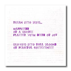 Purple Happiness Poem Poetry Inspirational Quotes – 8×8 Iron On Heat Transfer For White Material