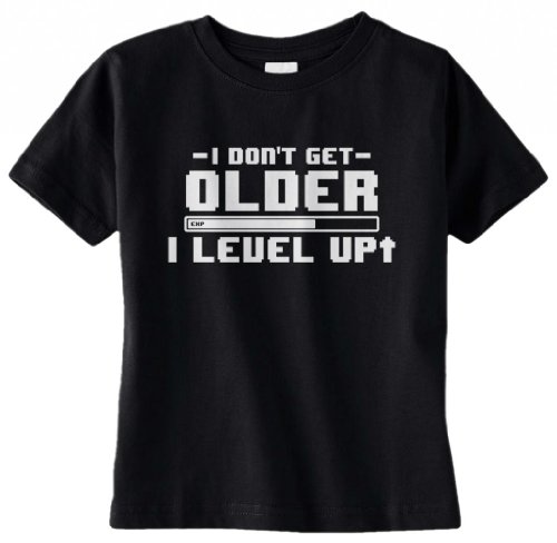 Threadrock ‘I Don’t Get Older I Level Up’ Infant T-Shirt 12M Black