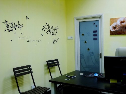 Happiness Is Being Home Again-vinyl Wall Lettering Stickers Quotes and Sayings Home Art Decor Decal