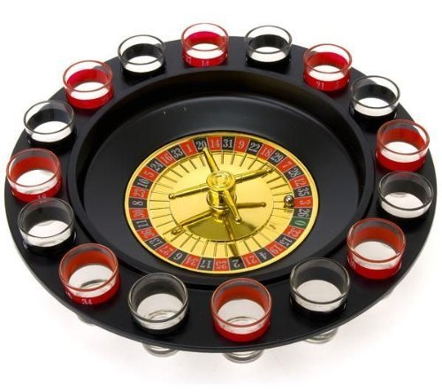 Shot Glass Roulette – Drinking Game Set (Comes With 2 Balls and 16 Shot Glasses)