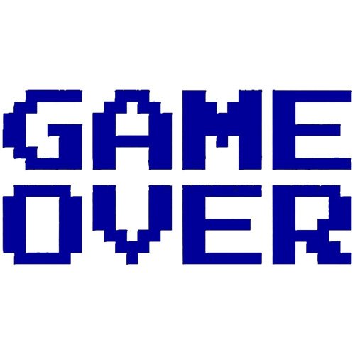 GAME OVER Funny Video Game 8bit Pixel 5″ (color: BRIGHT BLUE) Vinyl Decal Window Sticker for Cars, Trucks, Windows, Walls, Laptops, and other stuff.