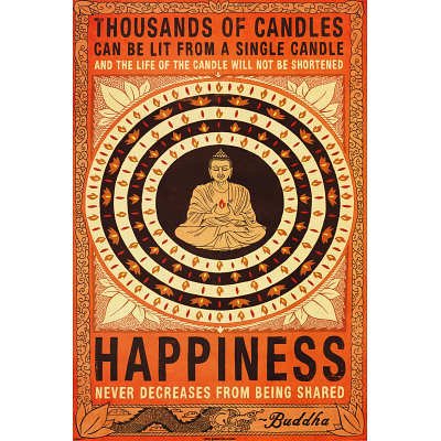 Thousands of Candles Buddha Motivational Poster