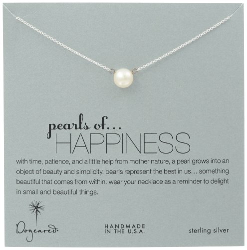 Dogeared Jewels & Gifts “Pearls of Happiness” Sterling Silver Freshwater Pearl (8 mm) Necklace, 18″