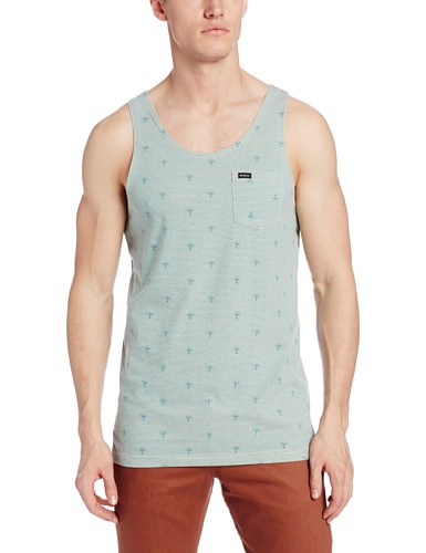 RVCA Men’s Happy Palm Tank, North Atlantic, Large