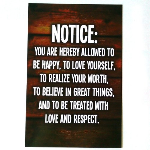 “Notice” Postcard Print 4″x6″ by Doe Zantamata (Happiness in Your Life and thehiyL)
