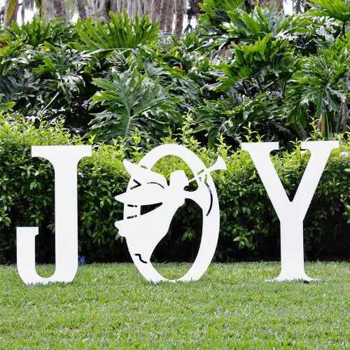 Teak Isle Christmas Joy Angel Yard Sign