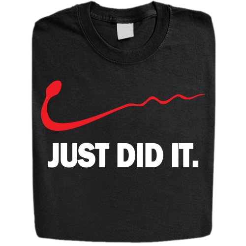 Stabilitees Funny Printed “Just Did It” Designed Mens T Shirts, Black, XX-Large