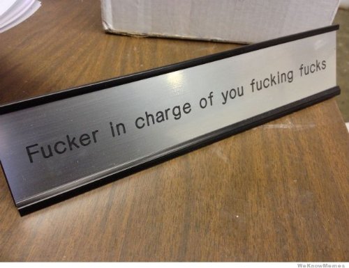 Funny Desk Plate for Boss – Gag Gift