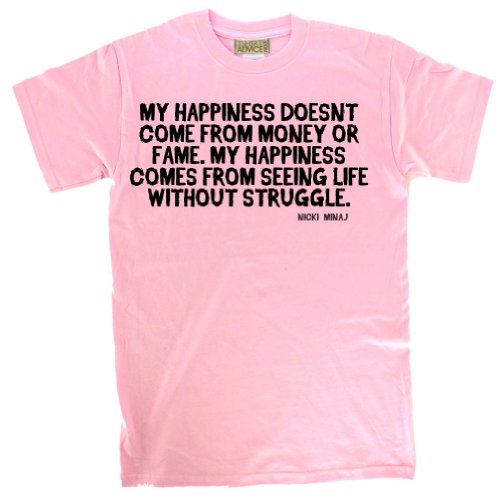 Nicki Minaj T-shirts-My happiness-Happiness Tshirts Unisex-Large-Pink