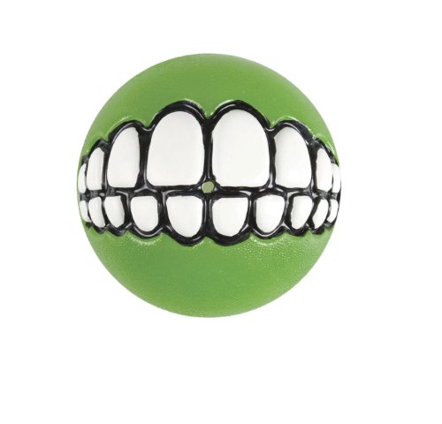 Rogz Grinz Dog Toy Ball to Hide Treats, Small, Lime Rogz Grinz Dog Toy Ball to Hide Treats, Small, Lime