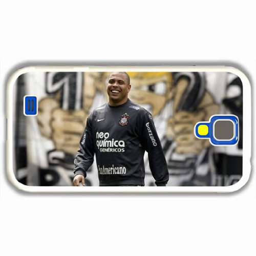 Samsung Galaxy i9500 S4 Case Customized Player Smile Laughter Ronaldo Luis Nazario De Lima Nibbler White
