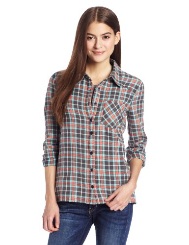 Billabong Juniors Softy Smile Flannel Shirt, Charcoal, Medium