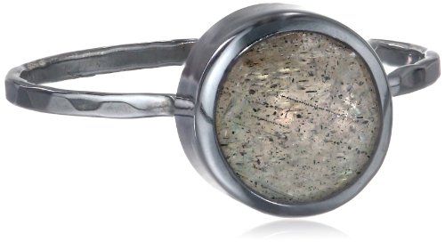Melissa Joy Manning Sterling Silver Rose Cut Bezel Set Labradorite Ring, Size 7