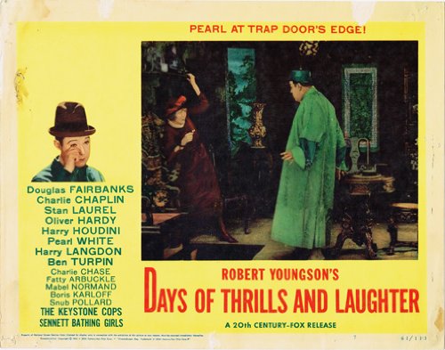 DAYS OF THRILLS AND LAUGHTER HARRY LANGDON ORIGINAL 11X14 LOBBY CARD