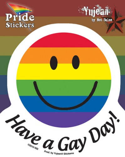 Have A Gay Day Rainbow Smile Face – Sticker / Decal