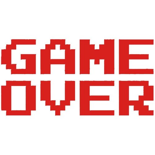 GAME OVER Funny Video Game 8bit Pixel 5″ (color: RED) Vinyl Decal Window Sticker for Cars, Trucks, Windows, Walls, Laptops, and other stuff.