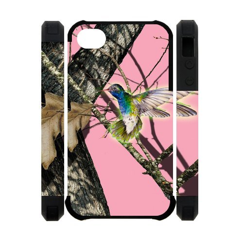 Hummingbird Pink Camo Joyous iPhone 4 4S Here Comes Amazing hard Cover Case