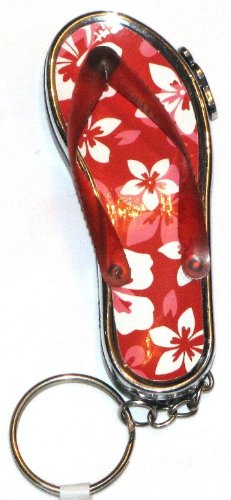 Sandal Shocking LED Flashlight Red Key Chain