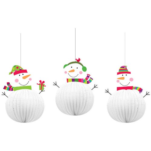 decoration hanging 3d joyful snowman