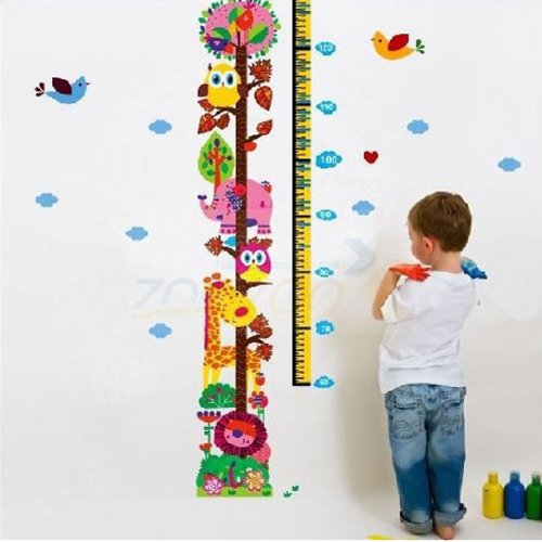 MZY LLC (TM) Tree Growth Chart with Quote For Boys and Girls Room Bedroom Wall Sticker Decal Decor