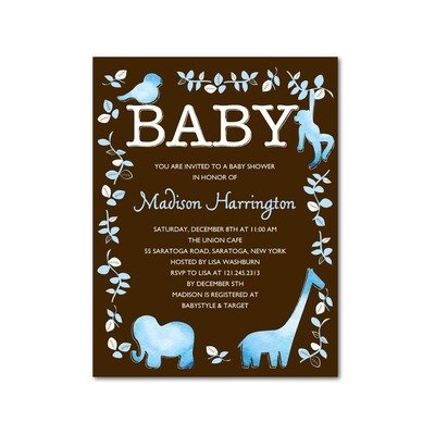 Baby Shower Invitations – Joyful Jungle: Coast Studio Basics: Baby Shower Invitations
