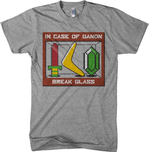 In Case of Ganon Break Glass T Shirt funny video game shirt gamers tee M