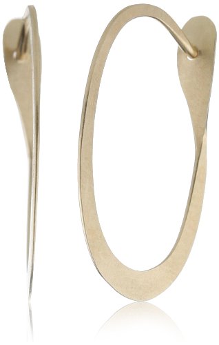 Melissa Joy Manning “MJM Classic” 14k Gold Small Oval Hoop Earrings