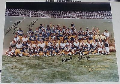 Doug Wilkerson Rolf Benirschke Hank Bauer Signed 1980 Chargers Funny 16×20 Photo – Autographed NFL Photos