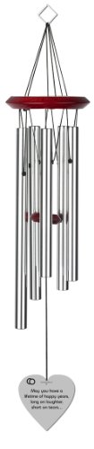 Chimesofyourlife wed-laughter & tears-heart-19-silver Laughter and Tears Wedding Wind Chime, 19-Inch, Silver