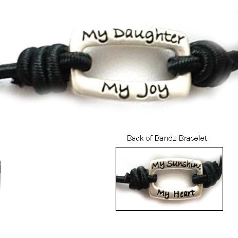 Bandz Black ‘My Daughter, My Joy, My Sunshine, My Heart’ Sentiment Bracelet