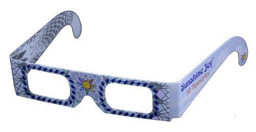 Sunshine Joy® 3D Glasses – Card Stock – Amazing 3-D Effects – Works on all 3-D Reactive Images – For Indoor Use Only