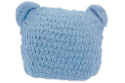 Crochet Animal Hat For Newborn, Baby or Toddler. Blue Bear.
