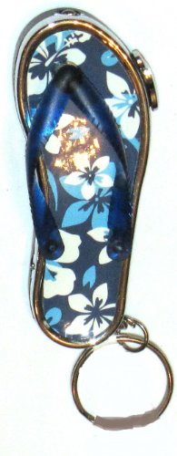 Sandal Shocking LED Flashlight Blue Key Chain