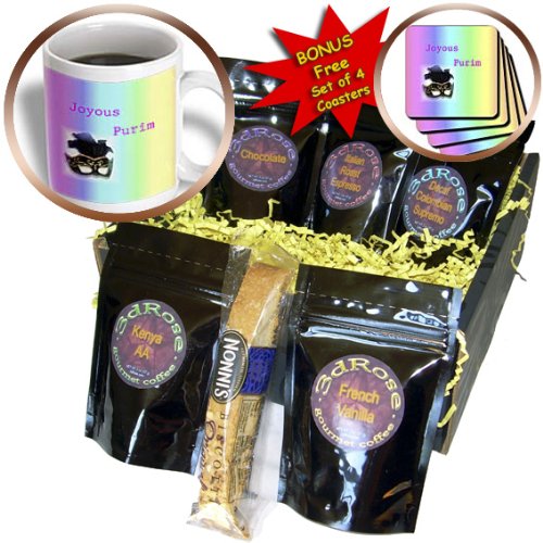 Florene – Jewish Theme – Image of joyous purim design – Coffee Gift Baskets – Coffee Gift Basket