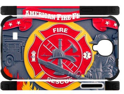 Fashion HD Picture Firefighter Samsung Galaxy S4 I9500 Case Cover Dual-Protective Fire Department logo Fireman