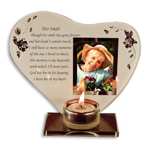 In Memory PHOTO FRAME with VOTIVE Holder/HER Smile/Keepsake/MEMORIAL/Deceased LOVED ONES 7.5″ Heart Shaped/Gift for WIDOWER In Memory PHOTO FRAME with VOTIVE Holder/HER Smile/Keepsake/MEMORIAL/Deceased LOVED ONES 7.5″ Heart Shaped/Gift for WIDOWER