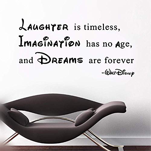 pennge Quotes Wall Stickers Removable Vinyl Art Decal Laughter is Timeless Imagination Has No Age and Dreams are Forever for Nursery Kids Room Boys Girls Room Home Decor pennge Quotes Wall Stickers Removable Vinyl Art Decal Laughter is Timeless Imagination Has No Age and Dreams are Forever for Nursery Kids Room Boys Girls Room Home Decor