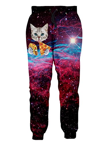 Leapparel Unisex Funny Pizza Cat Tacos Print Galaxy Elastic Waist Tracksuit Sweatpants Sports Gym Jogger Pants L Leapparel Unisex Funny Pizza Cat Tacos Print Galaxy Elastic Waist Tracksuit Sweatpants Sports Gym Jogger Pants L