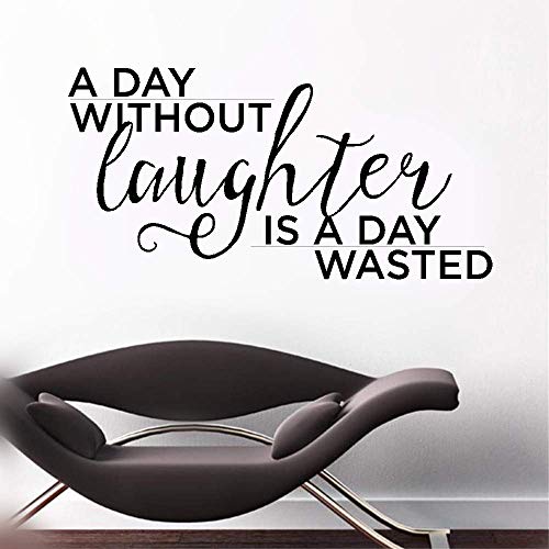 pennge Wall Decal Sticker Art Mural Home Decor Quote A Day Without Laughter is A Day Wasted for Bedroom Living Room Nursery Kids Room Home Decor