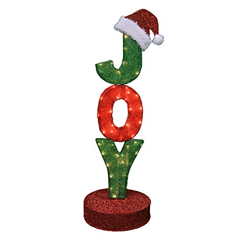 ProductWorks 42″ Candy Cane Lane Pre-Lit 2D Motorized Yard Art Joy