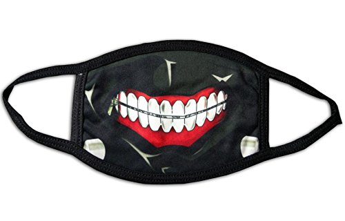 Evil Joker Smile Outdoor 3D Printed Unisex Fashion Cotton Black Face Scarlxrd Mask