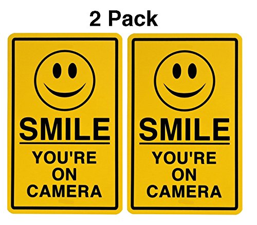 Smile You’re On Camera Surveillance Video Taping Decals Sticker 2 Pack by Atomic Market