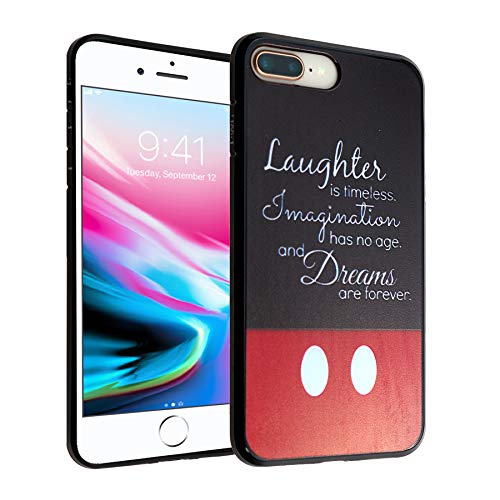 iPhone 8 Plus Case Laughter Quote, IMAGITOUCH Anti-Scratch Shock Proof Clear Case Soft Touch Slim Fit Flexible TPU Case Bumper Cover for iPhone 8Plus / 7 Plus -Laughter Imagination Dreams Quotes