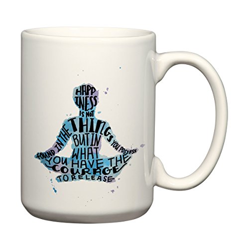 Happiness Quote 15 ounce Coffee Mug Meditation Gifts Yoga Ceramic Coffee Cup Art Happiness Quote 15 ounce Coffee Mug Meditation Gifts Yoga Ceramic Coffee Cup Art