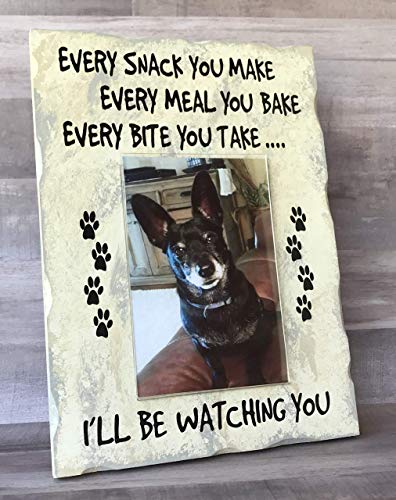 Dog Sign with Photo Frame – Cream