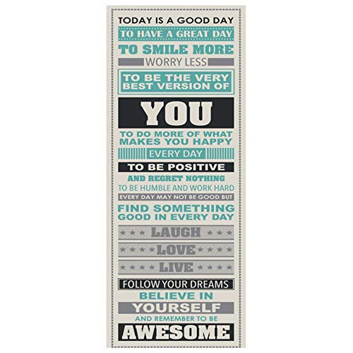 WLBON Be Awesome Inspirational Motivational Happiness Quotes Wall Decorative Poster Print for Home Office Decor 12″ x 36″ with Tube